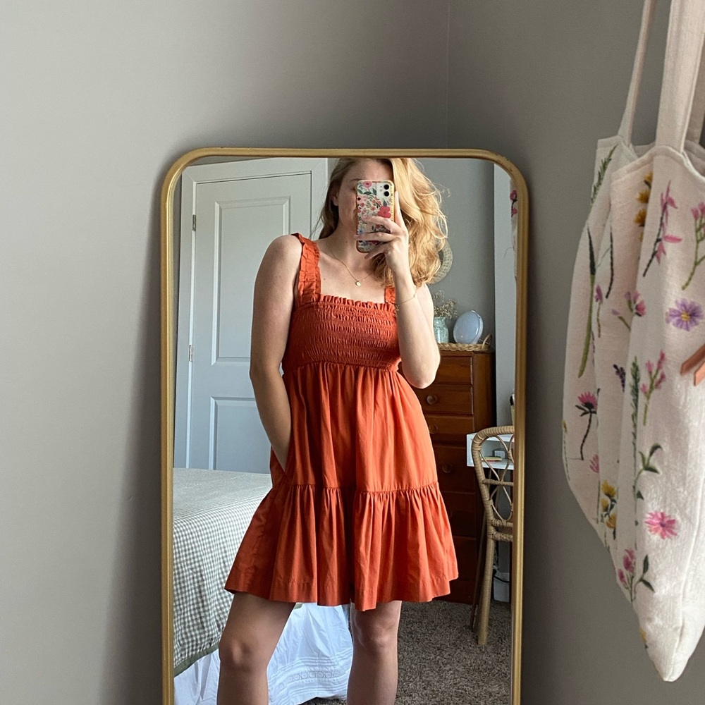 Abercrombie Poplin Smocked Mini Dress